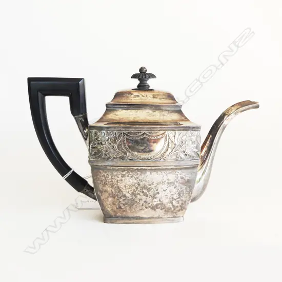 19thC DANISH SILVER TEAPOT 551gms assay mark for Fredeik Fabritius
