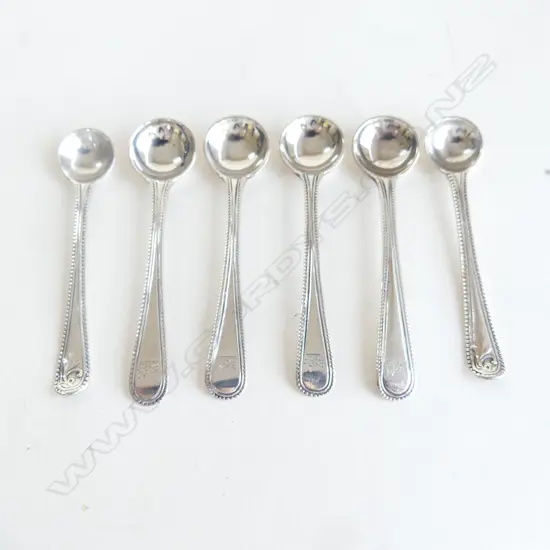 6 S/SILVER SALT SPOONS 47GMS