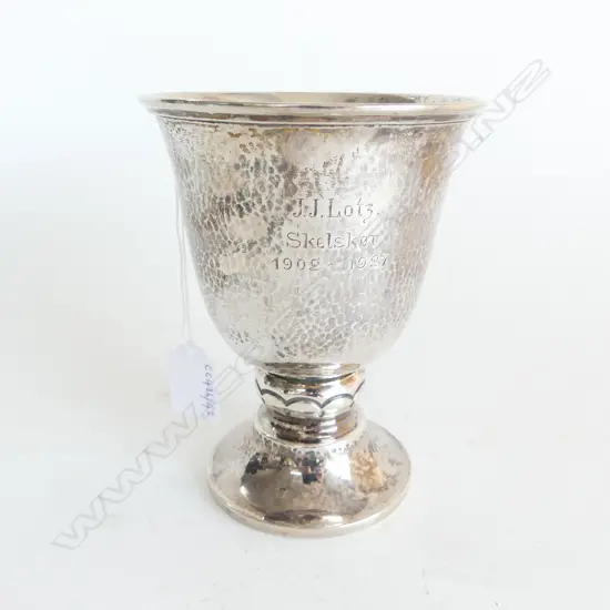 DANISH SILVER  LARGE GOBLET 335gms has assay master mark for Christian F Heise working 1904-1932.