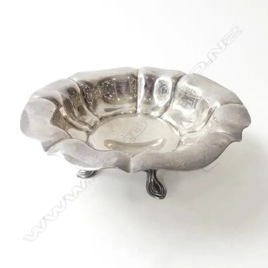 STG SILVER DISH, GLASGOW 1902, 230mm dia 450gms