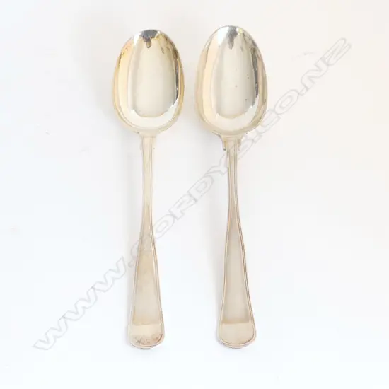 2 DANISH SILVER SERVING SPOONS 158GMS