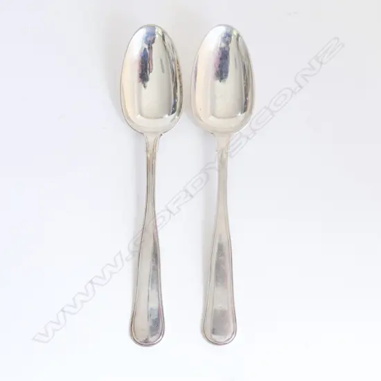 2 DANISH SILVER DINNER SPOONS 105GMS