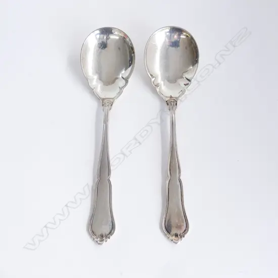 PR DANISH SILVER SERVING SPOONS 82GMS