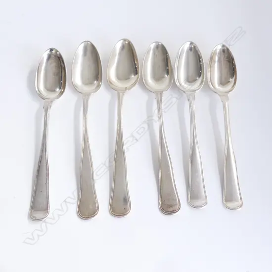 6 DANISH SILVER TEA SPOONS 86GMS