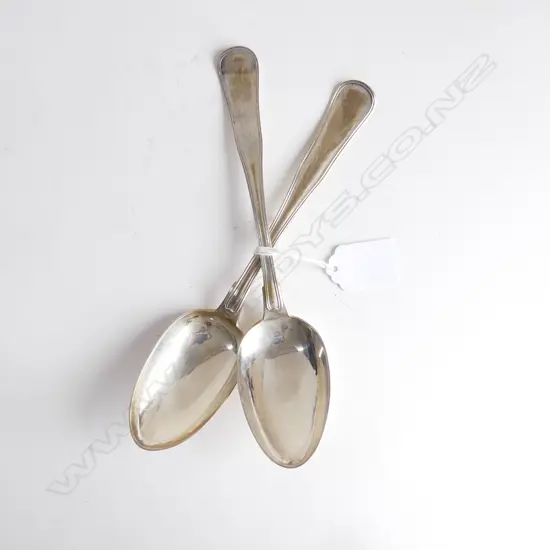 2 DANISH SILVER DINNER SPOONS 111GMS
