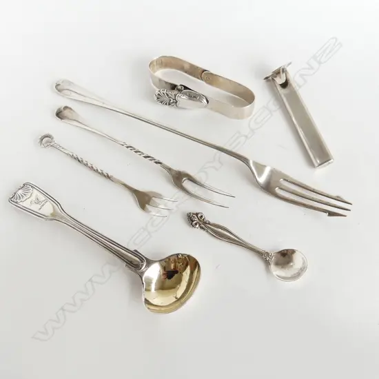 SMALL BAG S/SILVER FORKS SALT SPOON ETC 84GMS