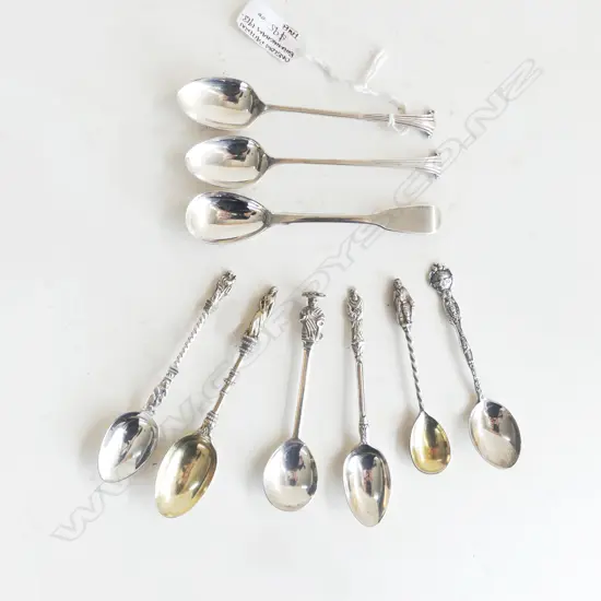 SMALL COLLECTION APOSTLE SPOONS COFFEE SPOONS SALT SPOON 8 IN TOTAL 124GMS