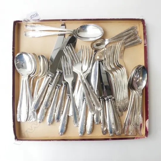 52PC GROSVENOR ‘INSPIRATION’ COMPLETE 7-PLACE CUTLERY SET SILVER PLATED