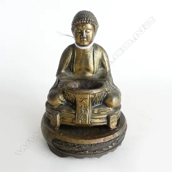 JAPANESE GOLD METAL BUDDHA H.140mm