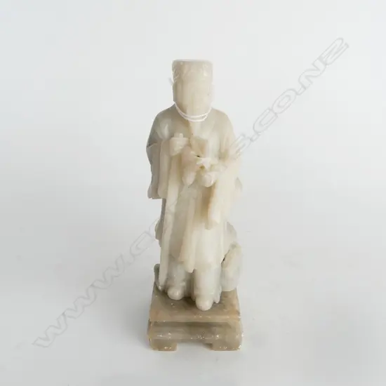 CHINESE CARVED SOAPSTONE FIGURE GARDNER H180MM