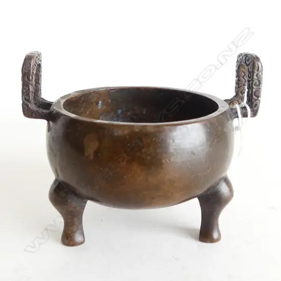 CHINESE BRONZE INCENSE BURNER H.70mm