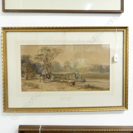 SAMUEL BOUGH  (SCOTTISH 1822-1878) 'THE COX OF THE NORTH' WC, 215x410mm