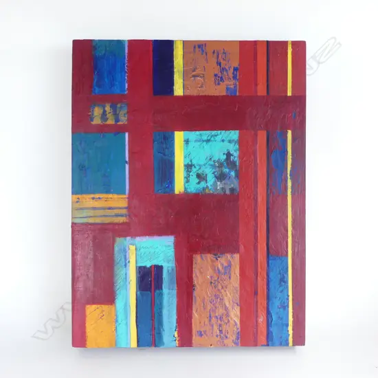 ANNE REITHMAIER 'SURELINE' 1998 abstract oil on board 530 x 400mm