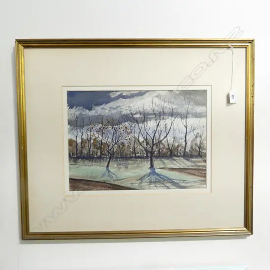 G. E. FAIRBURN 'WINTER IN CAMBRIDGE' WC 260x360mm