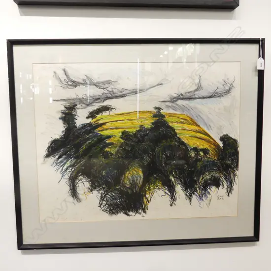 GEOFFREY TUNE, MT EDEN, PASTEL, SIGNED & DATED '92, 495 635mm