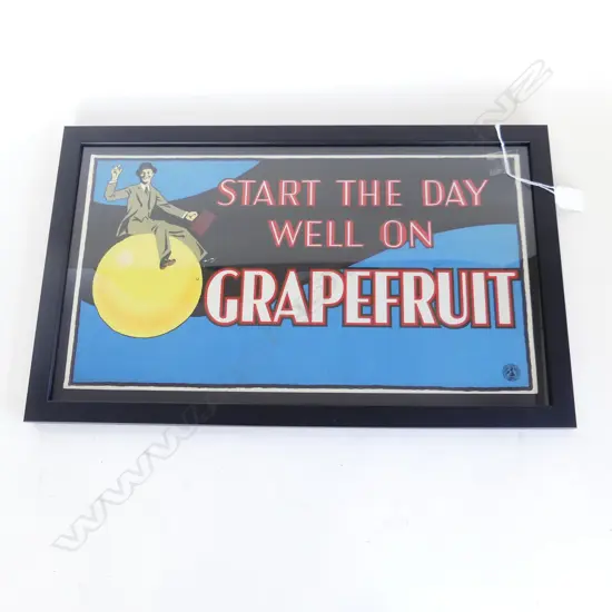 VINTAGE PRINT 'START THE DAY WELL ON GRAPEFRUIT' 245x445mm