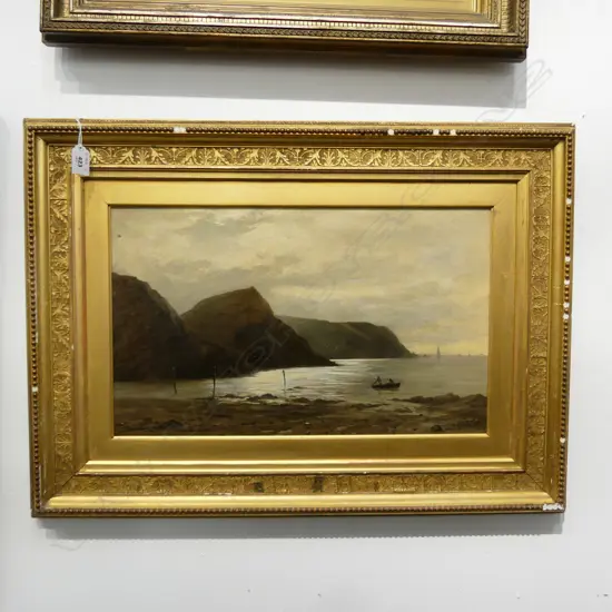 W.H. BORROW 1874, MILL MOUTH CLOVELY, OIL ON BOARD, 290x480mm, Small hole to board