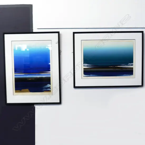 2 TETSURO SAWADA SCREEN PRINTS; GLACIER II 123/150 660x480mm & GLACIER III 65/100 NO GLASS