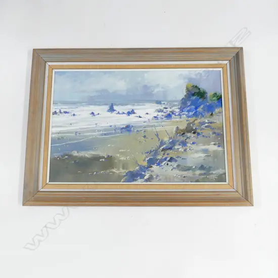 PETER WALLERS COASTAL OIL PAINTING 440 x 670 mm