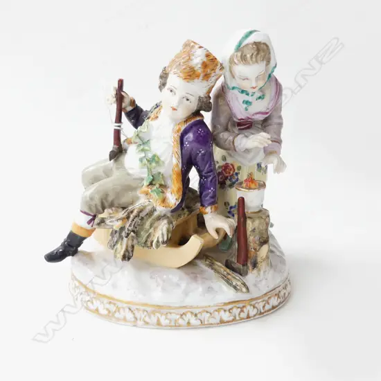 ANTIQUE DRESEN FIGURE GROUP 'THE FOREST CHILDREN' H.145mm