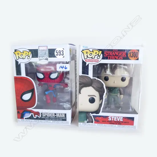 2 BOXED POP! TOYS; SPIDER-MAN & STEVE