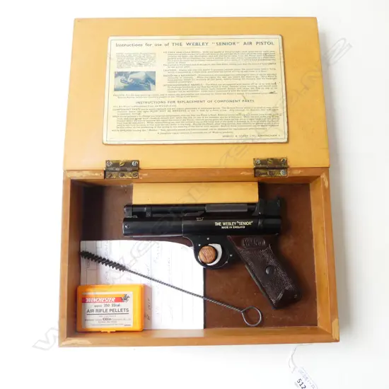 'THE WEBLEY "SENIOR"' AIR PISTOL, BOXED L.210mm