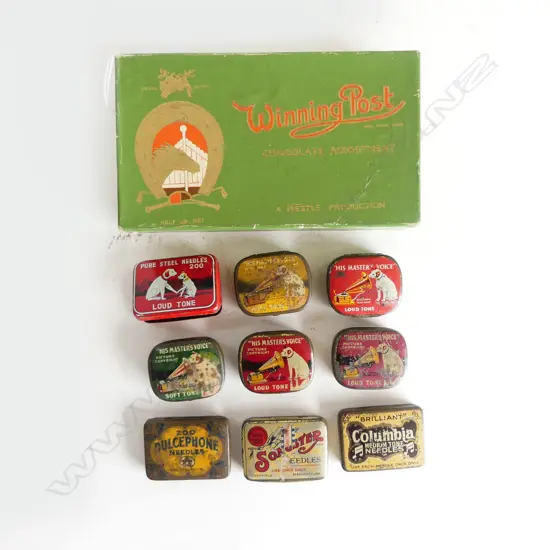 ANTIQUE RECORD NEEDLES IN 7 TINS