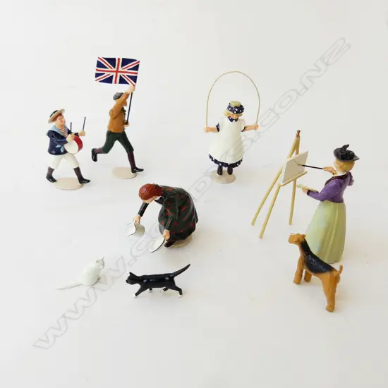 5 BOXED IMPERIAL PRODUCTION N.Z.'TOWN AND AROUND' LEAD FIGURINES; INCL. Girl with Skipping Rope