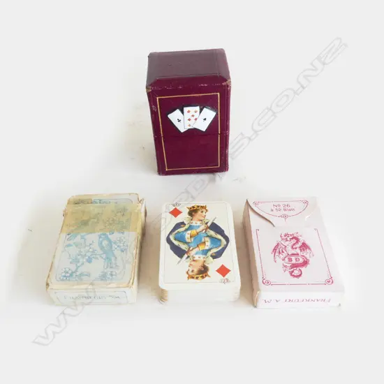 MINITURE PACKS OF PLAYING CARDS NO25 & 26 BY DONDORF GERMANY 1908 TO 1930 IN TRAVEL BOX H60