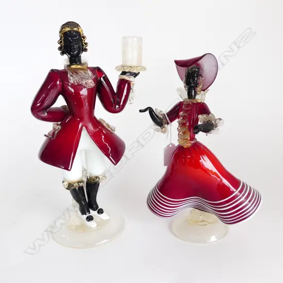 2 MURANO GLASS FIGURES H.310mm