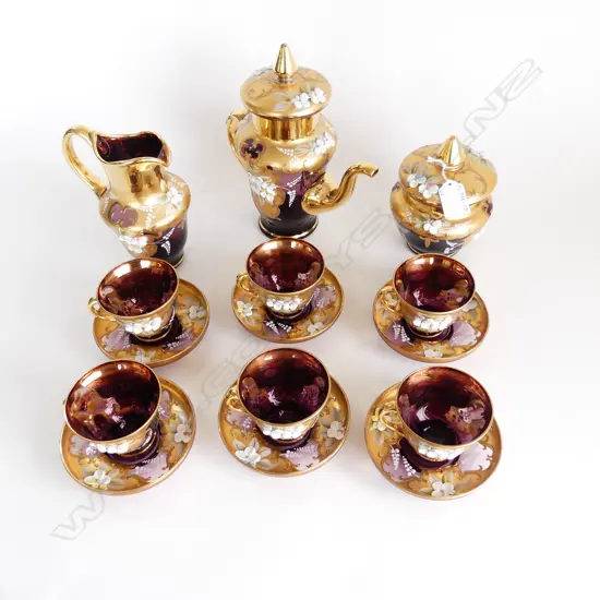6 PLCE. VENETIAN GLASS TEA SET H.220mm