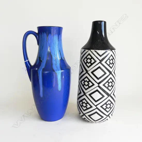 2 LARGE VASES; GERMAN & MODERN H.380mm
