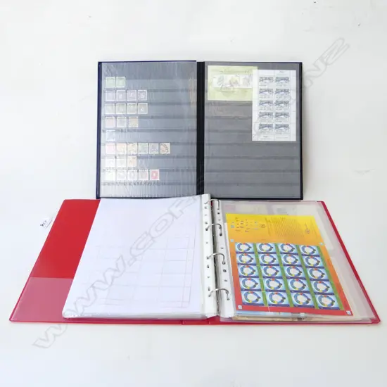 2 STAMP ALBUMS DANISH VINTAGE WORLD STAMPS & SHEETS OF UNUSED CHRISTMAS STAMPS ETC