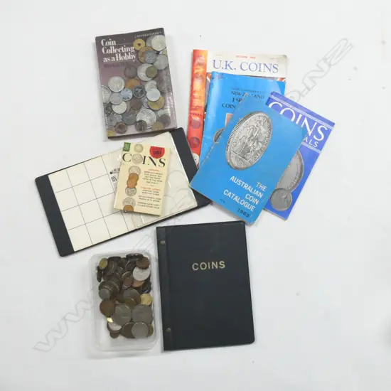 ASST. COINS & REFERENCE BOOKS