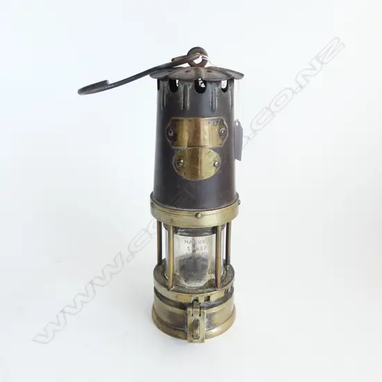 VINTAGE MINERS LAMP; H.340mm