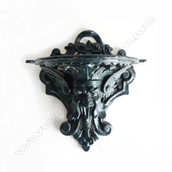 GREEN CAST IRON WALL SHELF H.240mm