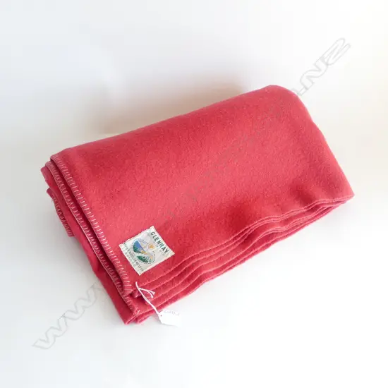 GLENRAY PURE WOOL BLANKET NAPIER WOOLLEN MILLS  (with label)