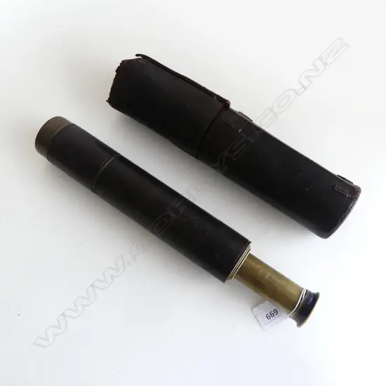 VICTORIAN 3 DRAW 'THE LORD BURY TELESCOPE', J. H. STEWART Ltd. STRAND LONDON, IN LEATHER CASE