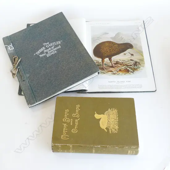 2 THREE CASTLES BOOKS OF NZ BIRDS  & MUTTON BIRDS & OTHER BIRDS 