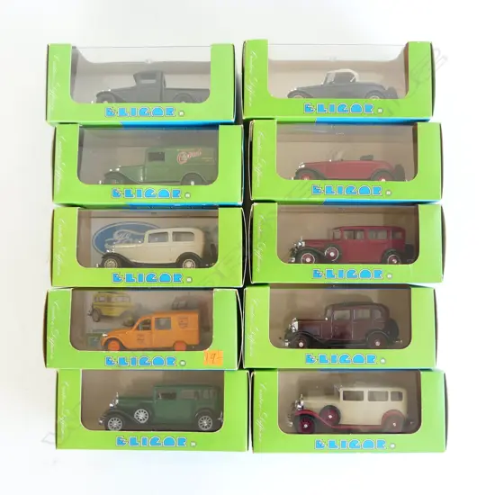 10 ELIGOR MODEL CARS, BOXED