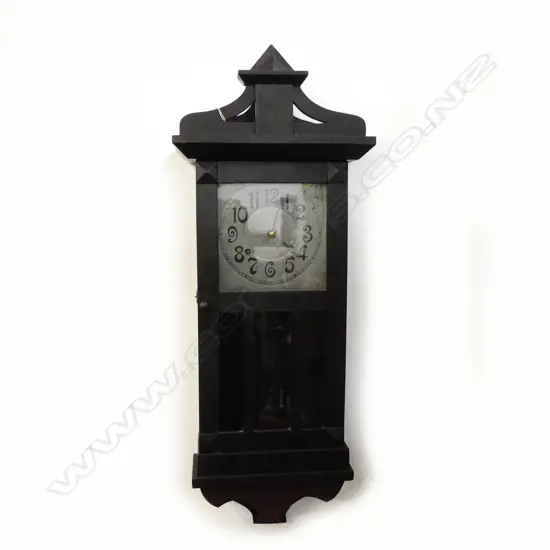 EBONISED WALL CLOCK 255x135x870mm