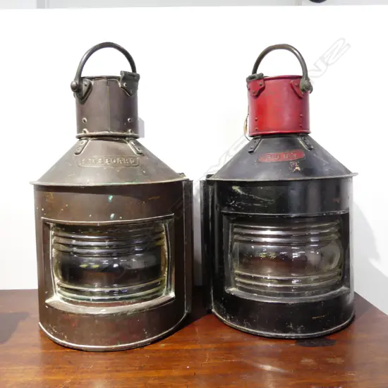 PR LARGE SHIPS LANTERNS; PORT & STARBOARD 270x250x470mm