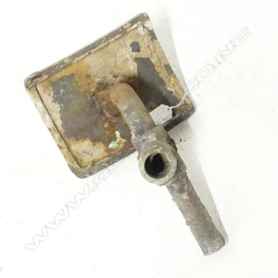 BRONZE/BRASS FOOT PLATE OFF A JAPANESE ANTI AIRCRAFT GUN evidence of being a marine find L.320mm