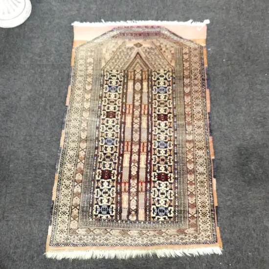 ALL WOOL HAND KNOTTED RUG, 1470x900mm