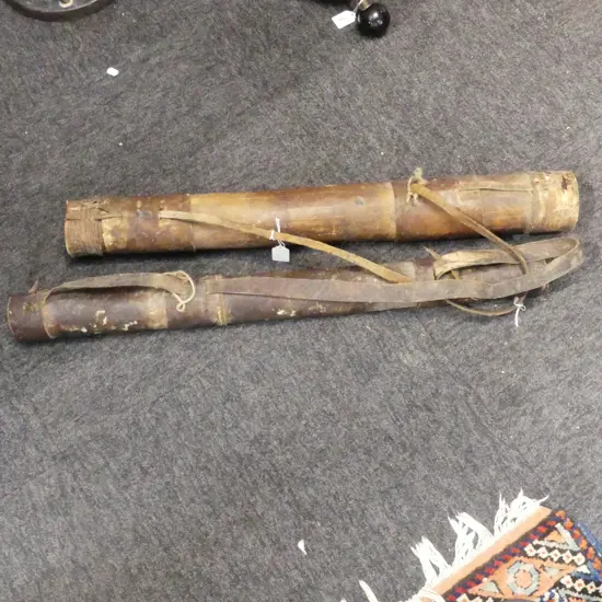 2 TRIBAL ARROW CASES + ARROWS L.700mm