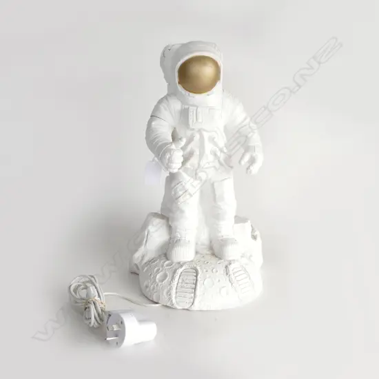 WHITE PLASTIC ASTRONAUT NIGHT LIGHT MADE IN SPAIN H.380mm