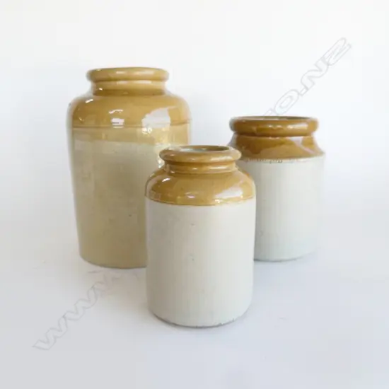 3 STONEWARE CROCKS H.260mm