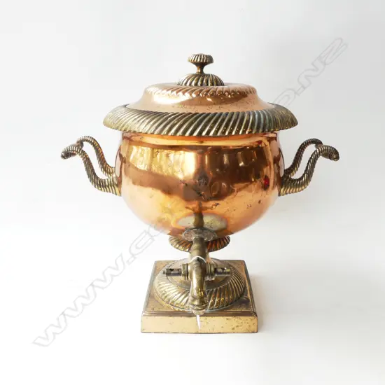 BRASS SAMOVAR; Losses to tap, H.380mm