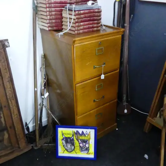 WOODEN FILING CABINET 480x480x990mm