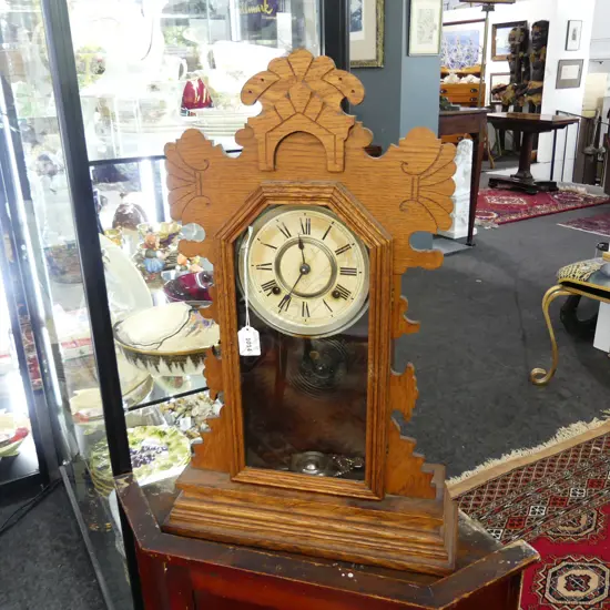 ANSONIA GINGERBREAD MANTLE CLOCK H.580mm